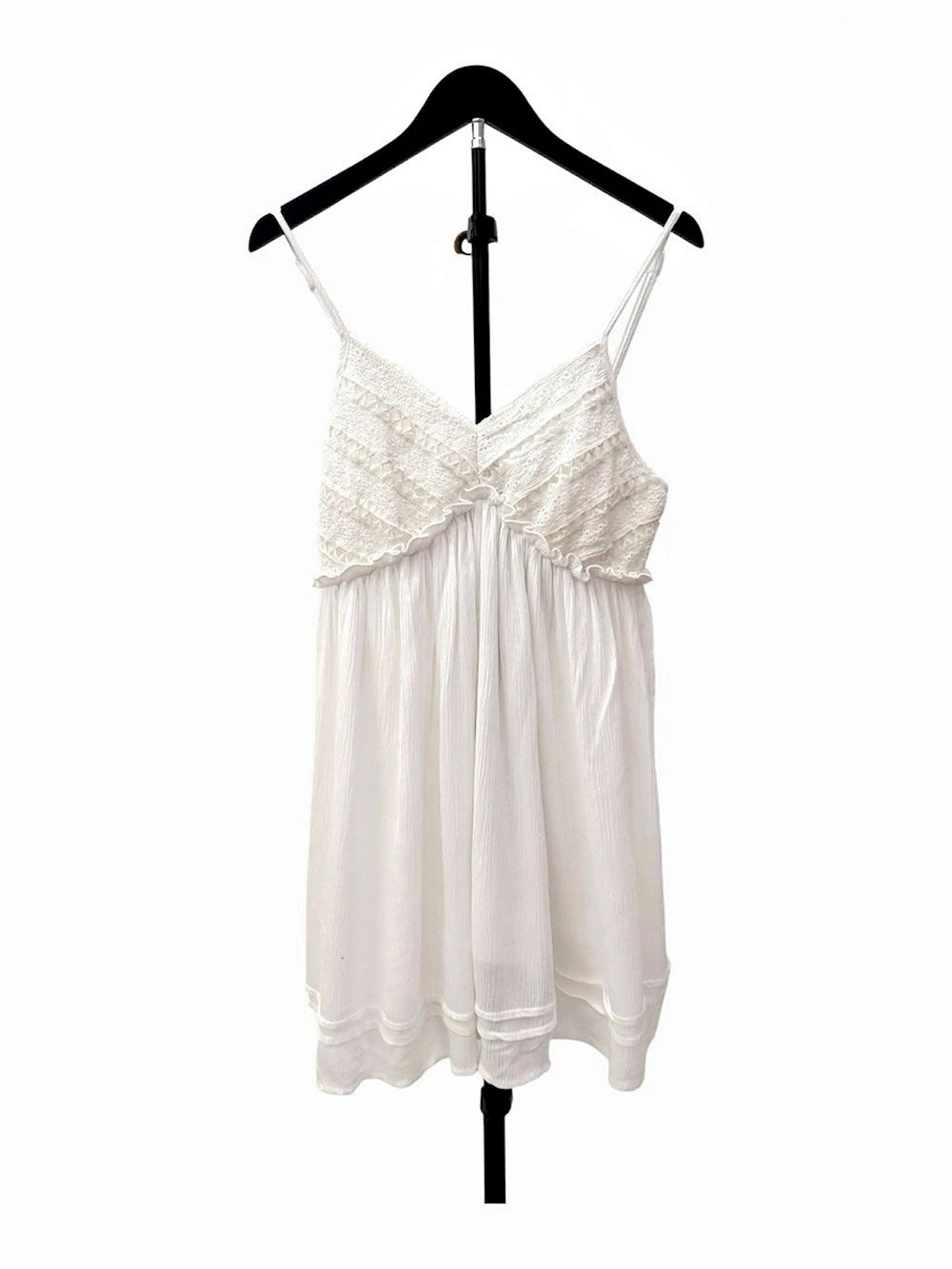 Indulge in Style Lace Bodice Mini Dress White Large NWT